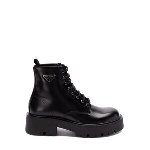 Prada Brushed leather combat boots Men Size 8.5 US